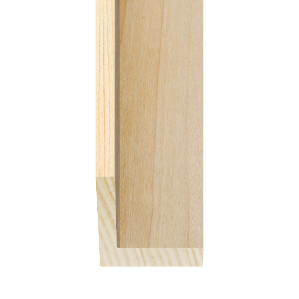 OM-84430: 1/4" Wide Natural Maple Veneer Wood Floater Frame (1 11/16" Rabbet)