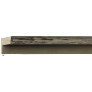 UA-B872: 13/16" Wide Rustic Barnwood Grey Painted Wood Floater Frame with Scooped Face (1 1/2" Rabbet)